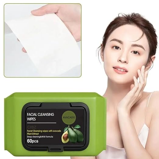 Plant-Essence Makeup Remover Wipes – 80-Piece Soothing Cleansing Towelettes with Vitamin A & E