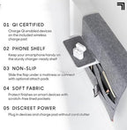 Premium Wireless Charging Bed Caddy – Sophisticated Bedside Organization and Power Solution