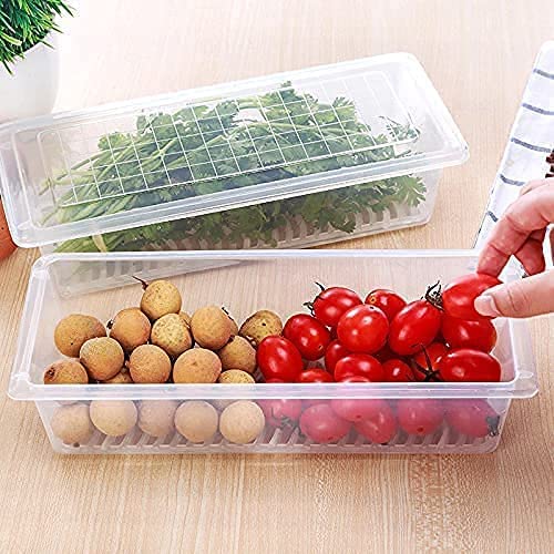 Fridge Storage Box – Clear Airtight Container with Drainage Tray for Fresh Produce and Kitchen Organization Premium Quality Single Deals™