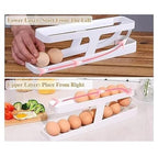 Egg Dispenser Rack – Gravity-Fed Sliding Organizer Holder for Refrigerator Freshness and Kitchen Countertop Storage Premium Quality Single Deals™
