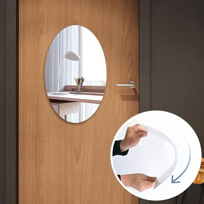Versatile Flexible Adhesive Mirror – 45x30cm Lightweight DIY Wall Decor and Vanity Solution
