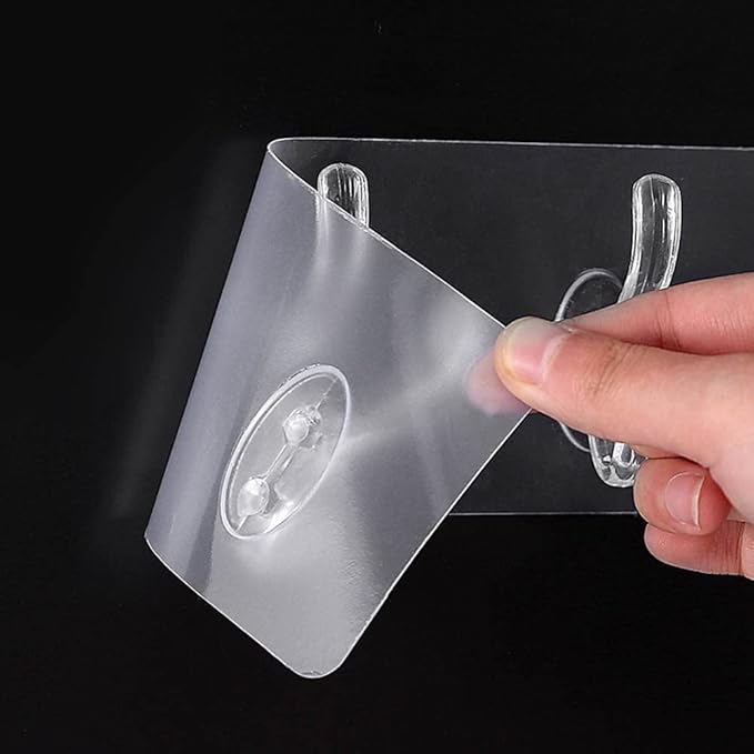 Single Deals™ 6 Pcs Sticker  Transparent Hook Premium Quality