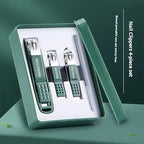 6-Piece Professional Green Manicure Set - Stainless Steel Grooming Kit with Elegant Storage Case for Nail and Cuticle Care Premium Quality Single Deals™