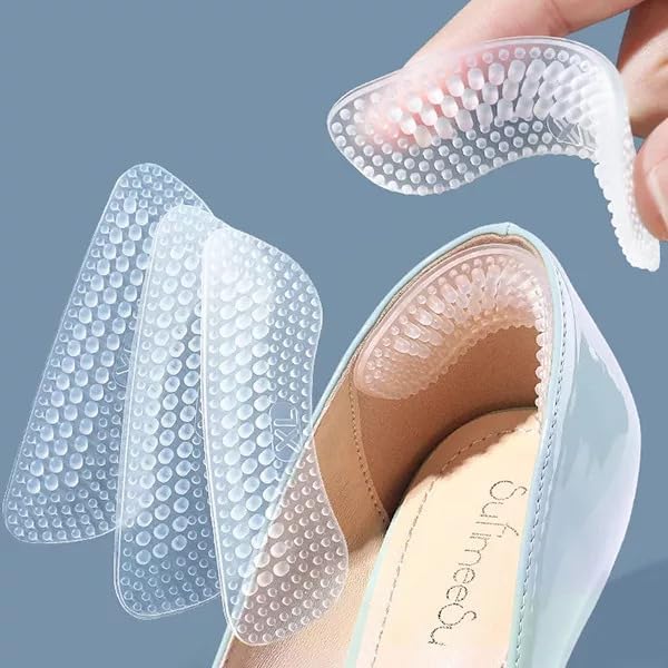 Comfortable Silicone Gel Heel Grips for High Heels - Anti-Slip Adhesive Cushion Pads for Improved Fit, Blister Prevention, and All-Day Comfort Premium Quality Single Deals™