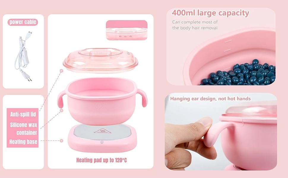 Portable Folding Silicone Wax Warmer – Professional-Grade Hair Removal Heater for Convenient At-Home Salon Results Premium Quality Single Deals™