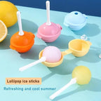 Lolipop ice Cube Tray Ice Ball Mould with Lid | Planet Shape Silicone Ice Cream & Lollipop Shape Mould – Mini DIY Popsicle Maker for Kids & Summer Fun- Reusable Summer Ice Stick Cube Tray.