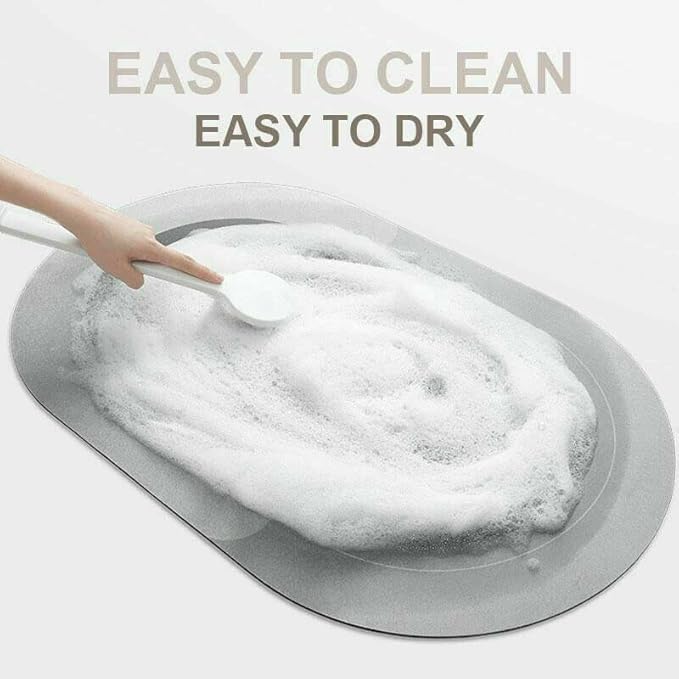 Modern Oval Bathroom Mat – Quick-Dry, Non-Slip Absorbent Floor Mat for Safety and Comfort Premium Quality Single Deals™