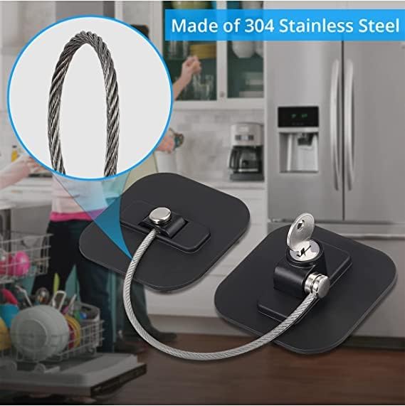 Single Deals™ Child Safety  Lock - ( Cupboard Refrigerator Window)  Premium Quality