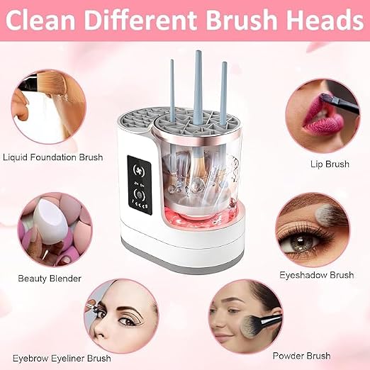 Advanced Electric Makeup Brush Cleaner – Professional-Grade Sonic Cleaning Station for Thorough Sanitization and Maintenance Premium Quality Single Deals™