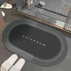 Modern Oval Bathroom Mat – Quick-Dry, Non-Slip Absorbent Floor Mat for Safety and Comfort Premium Quality Single Deals™