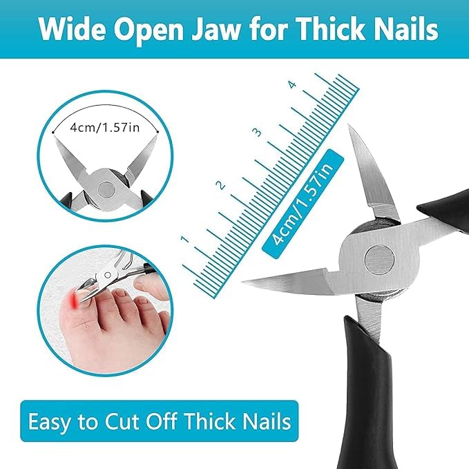 Heavy-Duty Nail Clipper Cutter - Professional Ingrown Toenail Nipper with Ergonomic Non-Slip Grip for Thick Nails Premium Quality Single Deals™
