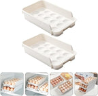 3-Layer Egg Organizer Tray – Stackable Space-Saving Refrigerator Storage Container for Freshness and Kitchen Organization Premium Quality Single Deals™