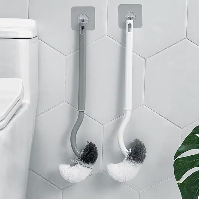 Bathroom Wall-Mounted Toilet Curved Brush – Sophisticated Maintenance Solution Premium Quality SingleDeals™