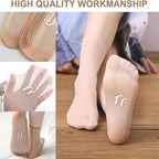 5-Pair Anti-Skid Transparent Liner Socks - Ultra-Thin, Breathable Invisible Footies with Non-Slip Grip for Comfort and Stability Premium Quality Single Deals™
