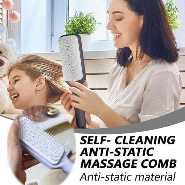 Premium Square Massage Comb – Professional-Grade Grooming and Self-Cleaning Utility