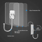 Single Deals™ 7 X 7 Transparent Large Sticker Hook
