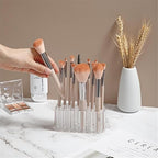 26-Slot Professional Makeup Brush Stand – High-Capacity Acrylic Organizer for Cosmetic Tool Storage Premium Quality Single Deals™