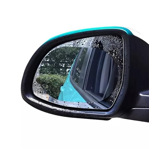 Premium Car Anti-Fog & Rainproof Mirror/Window Film Set – Clear Vision Protective Film for Enhanced Driving Safety (Oval & Square) Premium Quality Single Deals™