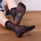 5-Pair Anti-Skid Transparent Liner Socks - Ultra-Thin, Breathable Invisible Footies with Non-Slip Grip for Comfort and Stability Premium Quality Single Deals™