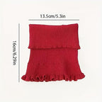 Elegant Ribbed Knitted Mock Neck Fake Collar - Versatile Detachable Layering Piece for Effortless Style and Added Warmth Premium Quality Single Deals™