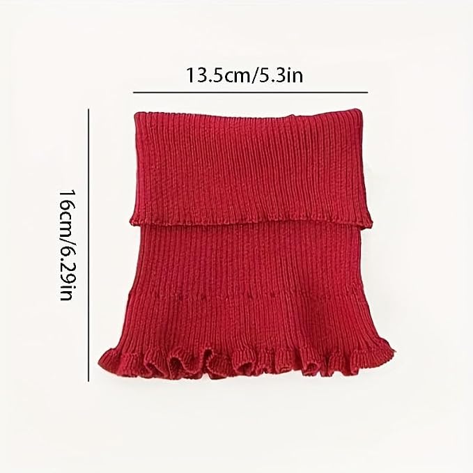 Elegant Ribbed Knitted Mock Neck Fake Collar - Versatile Detachable Layering Piece for Effortless Style and Added Warmth Premium Quality Single Deals™