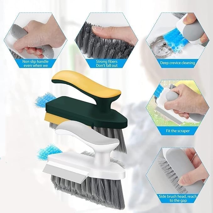 4 in 1 Tile Brush With Handle – Sophisticated Maintenance Solution Premium Quality SingleDeals™