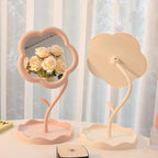 Premium Flower-Shaped Desktop Makeup Mirror – Large-Size Decorative Vanity Accessory for Enhanced Grooming