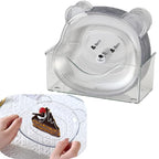 Plastic Dish Cartoon – Decorative Bear-Shaped Dessert Plates with Storage Stand for Appetizers, Cakes, and Party Presentation Premium Quality Single Deals™
