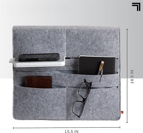 Premium Wireless Charging Bed Caddy – Sophisticated Bedside Organization and Power Solution