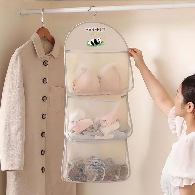 Single Deals™ 3 Layer Hanging Sock & Underwear Organizer - Premium Quality