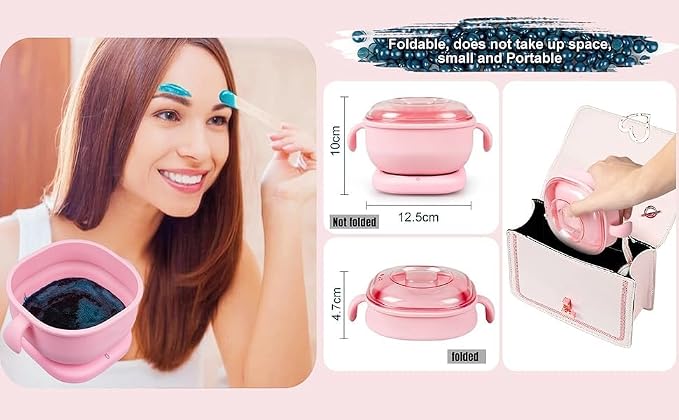 Portable Folding Silicone Wax Warmer – Professional-Grade Hair Removal Heater for Convenient At-Home Salon Results Premium Quality Single Deals™
