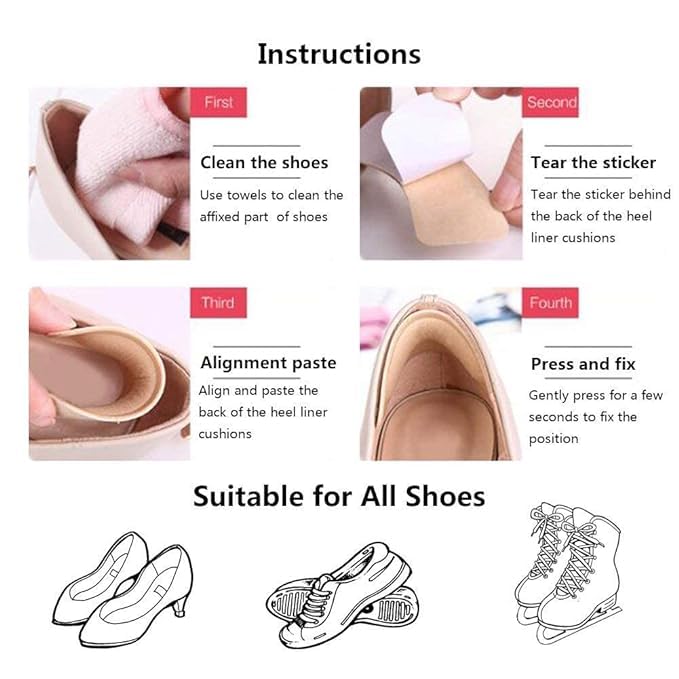 Comfortable Butterfly Sponge Heel Grips - Soft Adhesive Cushion Pads for Blister Prevention and Improved Shoe Fit Premium Quality Single Deals™