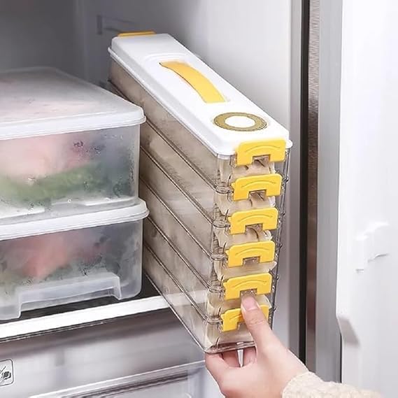 Multi-Layer Food Storage Containers – Stackable Airtight Freezer Organizer for Dumplings, Pastries, and Kitchen Meal Prep Premium Quality Single Deals™