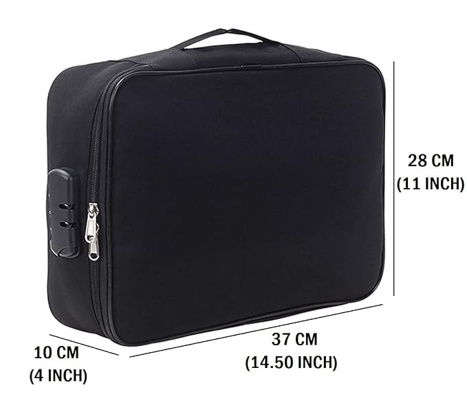 Single Deals™ Document Storage Bag With Lock - Premium Quality