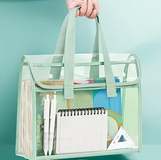 Portable Transparent Document Bag – Durable, Multi-Functional Organizer with Handle for School and Office Supplies Premium Quality Single Deals™