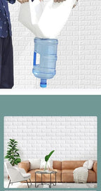3D White Brick Wallpaper – Premium Textured Wall Decor