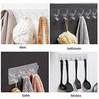Single Deals™ 6 Pcs Sticker  Transparent Hook Premium Quality