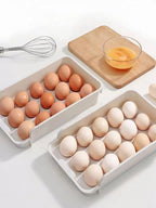 3-Layer Egg Organizer Tray – Stackable Space-Saving Refrigerator Storage Container for Freshness and Kitchen Organization Premium Quality Single Deals™