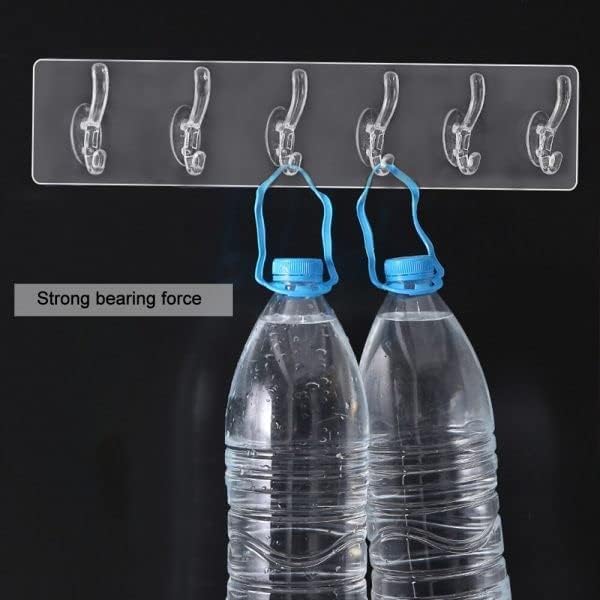 Single Deals™ 6 Pcs Sticker  Transparent Hook Premium Quality