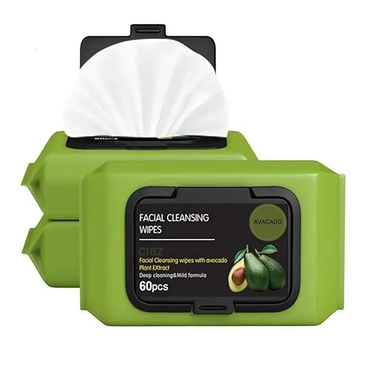 Plant-Essence Makeup Remover Wipes – 80-Piece Soothing Cleansing Towelettes with Vitamin A & E
