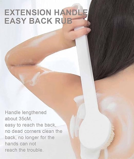 Long-Handle Bath Brush – Ergonomic Scrubber for Targeted Back and Body Cleansing