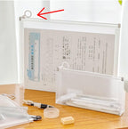3-Piece Document Bag Set – Durable, Transparent Zipper Pouches for Versatile Office, School, and Travel Organization Premium Quality Single Deals™