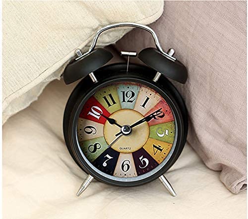Rembo Alarm Clock – Vintage-Inspired Twin-Bell Timepiece with Colorful Multi-Segment Dial for Curated Home Decor Single Deals™