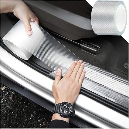 Single Deals™ 2 inch Car Protection Tape Black 5m Nano Sticker Tape High Gloss Anti Scratch Black Carbon Fiber Paint Protection Film Heat Resistant Flexible Tape PPF for Car