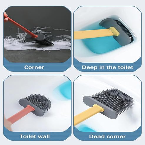 Silicon Toilet Brush with Slim Holder – Sophisticated Maintenance Solution Premium Quality SingleDeals™