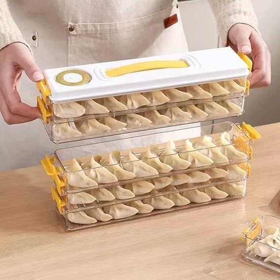 Multi-Layer Food Storage Containers – Stackable Airtight Freezer Organizer for Dumplings, Pastries, and Kitchen Meal Prep Premium Quality Single Deals™