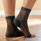 Copper-Infused Anti-Fatigue Foot & Ankle Compression Sleeves - Supportive, Breathable Fabric for Daily Pain Relief and Improved Circulation Premium Quality Single Deals™