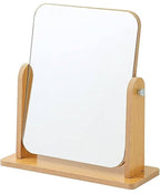Premium Wooden Desktop Square Makeup Mirror – Compact, Adjustable Vanity Mirror for Daily Grooming