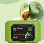 Plant-Essence Makeup Remover Wipes – 80-Piece Soothing Cleansing Towelettes with Vitamin A & E