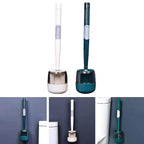 Silicone Push Toilet Brush with Holder – Sophisticated Maintenance Solution Premium Quality SingleDeals™